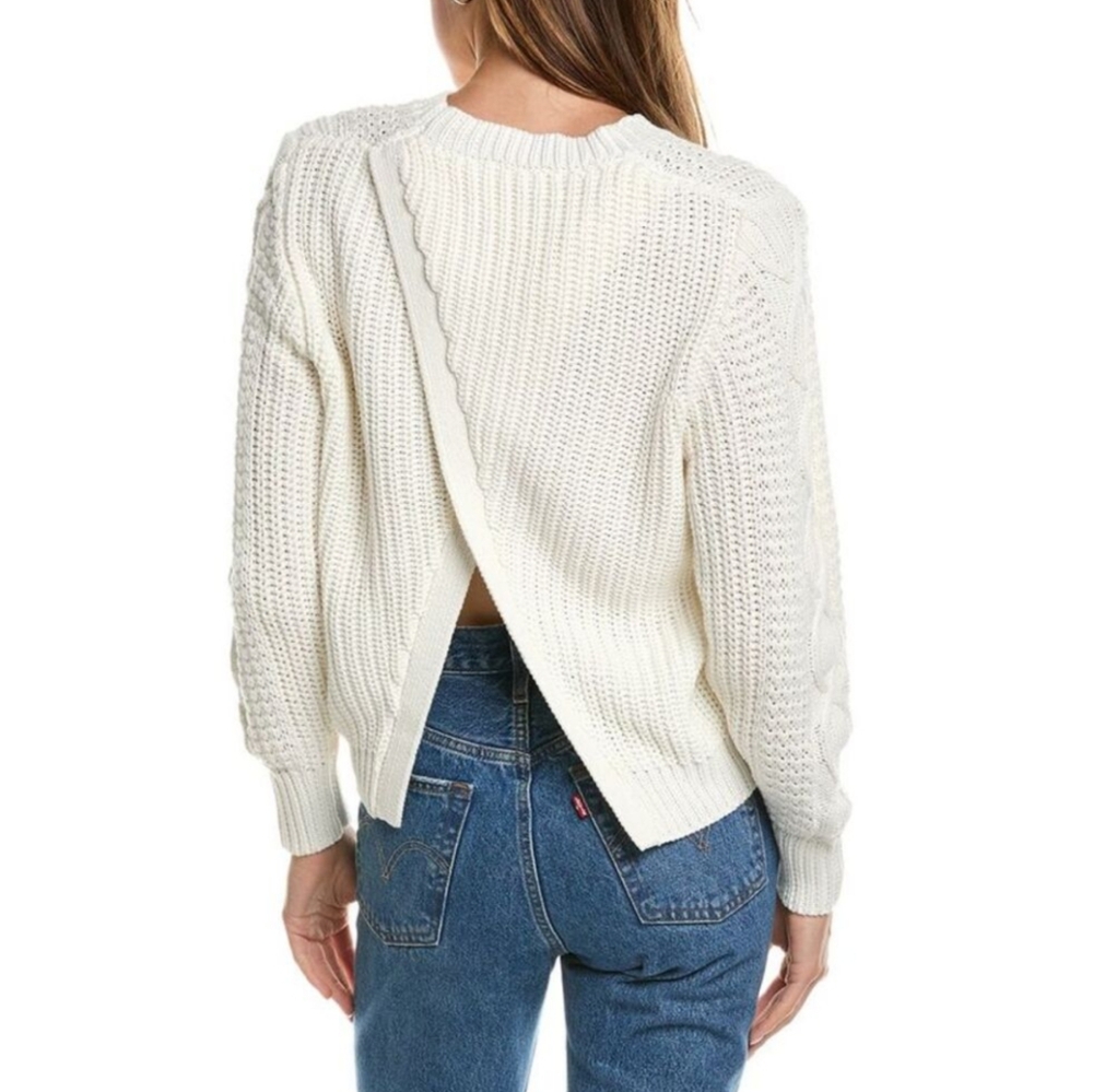 27 Miles Cable Knit Cross Back Sweater